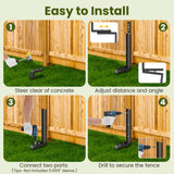 Housolution Fence Post Repair Kit,Separated Fence Post Anchor,1 Pack