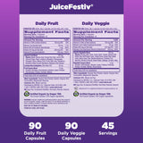 Natrol JuiceFestiv, The Ultimate Fruit and Veggie Super-Food to Support Balanced Nutrition and Overall Well-Being, Plus Antioxidants for Cellular Health, 90 Capsules (2-Count), Up to a 45 Day Supply