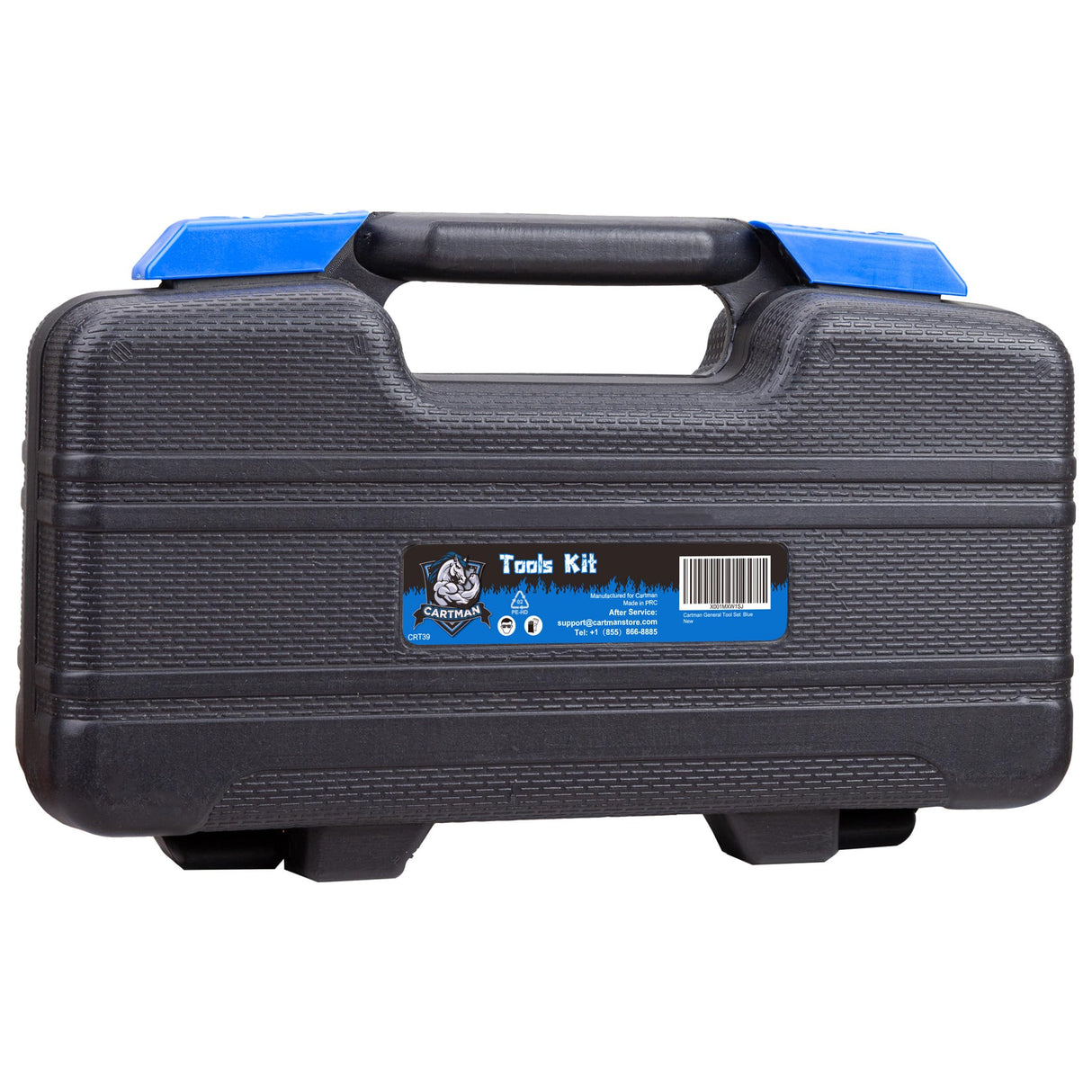 CARTMAN 39-Piece Home Tool Set Kit, Essential Household Hand Tools with Plastic Storage Case Blue