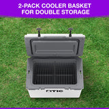 2-Pack Cooler Basket for RTIC 52 & 72 Qt Ultra-Light Coolers – Double Cooler Rack for Double Storage & Heavy-Duty Wire Organizer Will Not Fit for RTIC 32 Coolers