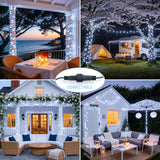 JMEXSUSS 250 LED White Christmas Lights Outdoor, String Lights Plug in