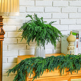 Jutom 12 Pcs 18 Inch Christmas Norfolk Pine Branches, Lifelike Bendable Non-Shedding Greenery Stems Faux Pine Picks for Christmas Mantel Centerpiece Garland Wreath and Holiday Decor