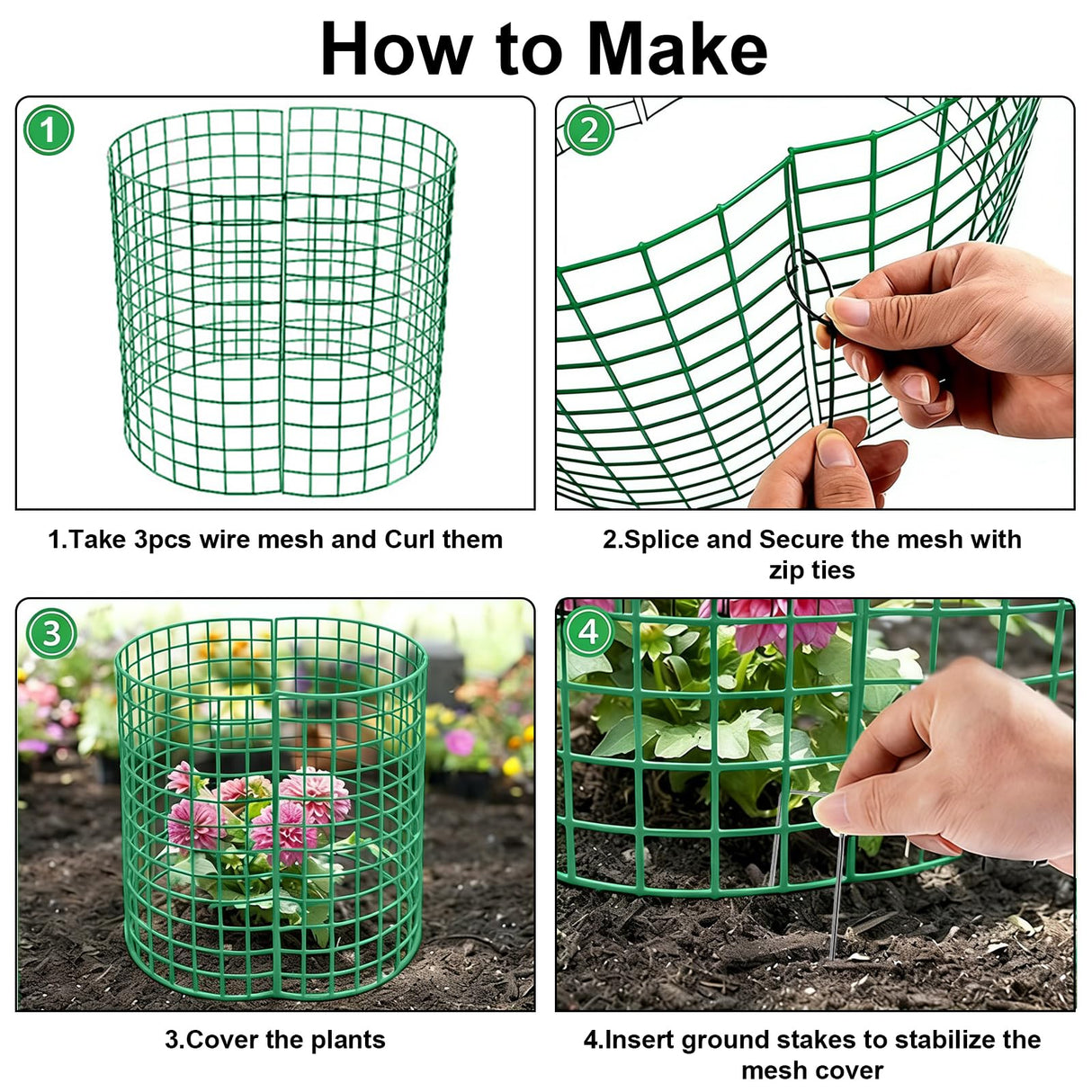 Nlicrst 5 Sets Strawberry Plant Support with Wire Plant Protectors, 12.9"x 11.8" Wire Plant Cages and Strawberry Growing Racks, Animal Protection for Strawberry Tomato Garden Vegetables Plants