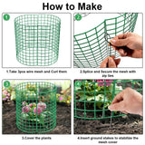 Nlicrst 5 Sets Strawberry Plant Support with Wire Plant Protectors, 12.9"x 11.8" Wire Plant Cages and Strawberry Growing Racks, Animal Protection for Strawberry Tomato Garden Vegetables Plants