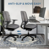 36"x48" Office Chair Mat for Hardwood Tile Floor, Under Desk Carpet Protector for Rolling Computer Chair Mat, Machine Washable Area Rug, Anti-Slip 1/5" Thick Low Pile Thin Vinyl Floor Mat, Navy