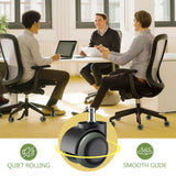 PChero Office Chair Wheels Replacement for IKEA Chairs, 10mm Stem (Set of 5), 2" Heavy Duty Swivel Polyurethane Casters for IKEA Chair Furniture Accessories, Protection for Hardwood Floors Carpet