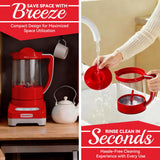 SugarWhisk 29 Oz Hot Chocolate Maker Machine, Electric Milk Frother and Steamer, Hot Cocoa Maker Machine for Hot Chocolate Bar, Detachable Pitcher, 2 Speed Mode, 3.5 Cups, Red
