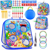 RIEYON 5-in-1Bean Bag Toss Game for Kids, Toddler Toys for Party Games and Outdoor Toss Games, Gift for Birthday or Christmas for Kids Aged 3 4 5 6 7 8 Year Old