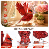 Nacome Cardinal Garden Decor Metal Yard: Art Outdoor Sculptures & Statues Large Red Bird Ornaments for Patio Balcony Front Backyard - Valentines Day Gifts for Her Wife Women Mom Grandma Birthday