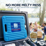 Cooler Shock Ice Packs for Cooler - 2 Reusable, Long Lasting, Cold Freezer Packs for Coolers, Lunch Bags & Totes to Keep Food Fresh - Clear