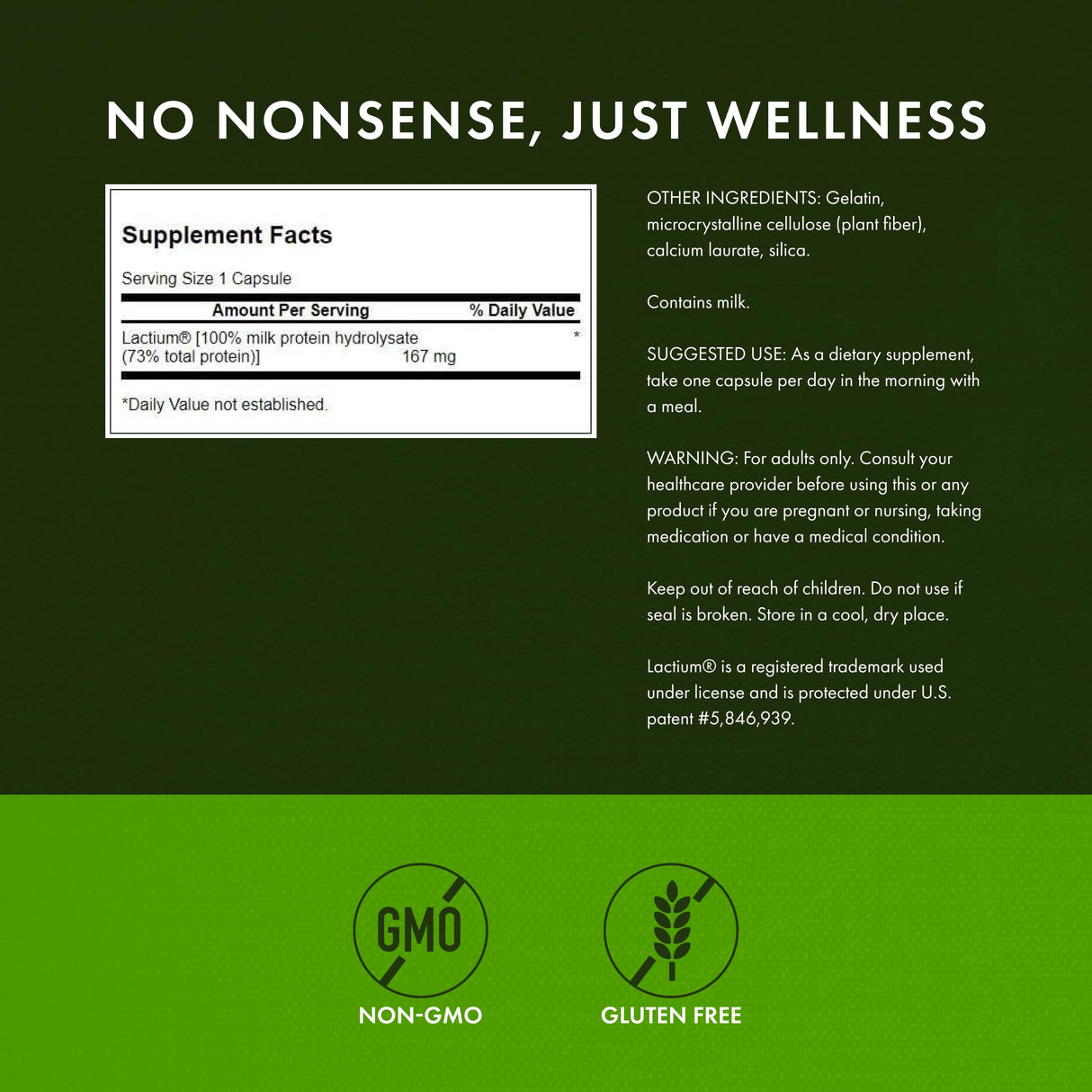 Swanson Women's Anti-Stress Formula (Lactium) - Helps Counter Stress, Promotes Relaxation and Sleep Support - (60 Capsules, 167mg) 1 Pack