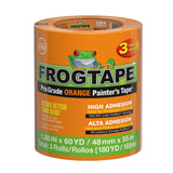 FrogTape ProGrade Orange Painters Tape 1.5 Inch Wide (1.88 in x 60 yd), High Adhesion Masking Tape for Indoor & Outdoor Applications, Orange, 3 Roll Pack (105673)