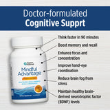 DOCTORS' PREFERRED Mindful Advantage Brain Supplements for Memory and Focus - Boost Memory, Mental Sharpness, Recall & Concentration - 30 Count