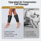 FIT KING Upgraded Cordless Calf Massager for Circulation, Rechargeable Leg Massager for Pain Relief, Relax & Fast Recovery, 3 Modes Intensities,Gift for Mom Dad, Athlete - FSA HSA Eligible