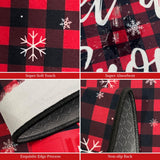 JWXCBIM Let It Snow Christmas Snowman Kitchen Rugs and Mats Set of 2, Buffalo Plaid Winter Snowflake Xmas Holiday Home Kitchen Decor Floor Mats, Washable Non-Slip Sink Carpet 17x30+17x47 Inches