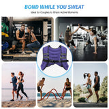 ZELUS Weighted Vest, 6lb/8lb/12lb/16lb/20lb/25lb/30lb Weight Vest with Reflective Stripe for Workout, Strength Training, Running, Fitness, Muscle Building, Weight Loss, Weightlifting, Violet(8 lb)