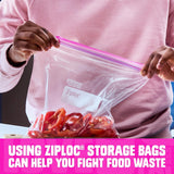 Ziploc Gallon Food Storage Bags, Stay Open Design with Stand-Up Bottom, Easy to Fill, 162 Count