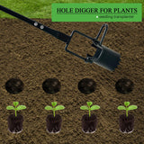 Saxhexx Bulb Planter Tool Long Handle Bulb Planting Tool with Serrated Base Proplugger Garden Hole Digger for Plants Flower Seedling Transplanter Bulb Planters for Iris, Daffodils,Tulip Planter