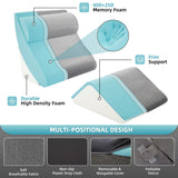 Kingfun 4pcs Orthopedic Bed Wedge Pillow Set for Sleeping, Memory Foam for Sleeping,Breathable Triangle Pillow Wedge, Post Surgery Memory Foam for Back, Leg Pain Relief, Sitting