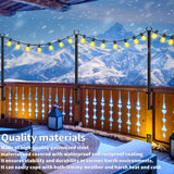 Mutovlin 4 Pack String Light Poles,5 Ft Light Poles for Outside String Lights,Outdoor Lights Pole with Fork,Metal Poles Stand for Patio Deck Backyard