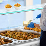 WILPREP 3-Pan Commercial Food Warmer with Sneeze Guard, Three 1/2 Pans, 1500W Countertop Electric Steam Table, 86-185°F Adjustable Temp Control, Stainless Steel Buffet Bain Marie