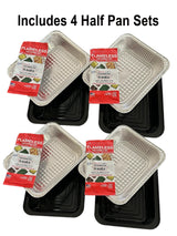 Lava Gel Self-Heating Buffet Kit – Flameless Food Warmer Set for Parties – Includes 4 Trays, 4 Half-Size Heat Pads & Foil Pans – Keeps Hot Food Hot for up to 3 Hours – Gel Fuel Can Alternative