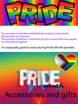 HAFILO 25/50/100 Metal Hearts Inclusive Progress Pride Pin Rainbow Gay Flag LGBTQ Progressive Lapel Pins for clothing Backpack hat Pride Month Decoration Gift Bulk (50)