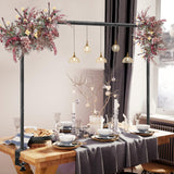Over The Table Rod Stand with Clamps Adjustable 31-110 in Length 31-64 in Height Black Table Balloon Arch Hanging Stand with Storage Bag for Halloween Christmas Wedding Birthday Party Decoration