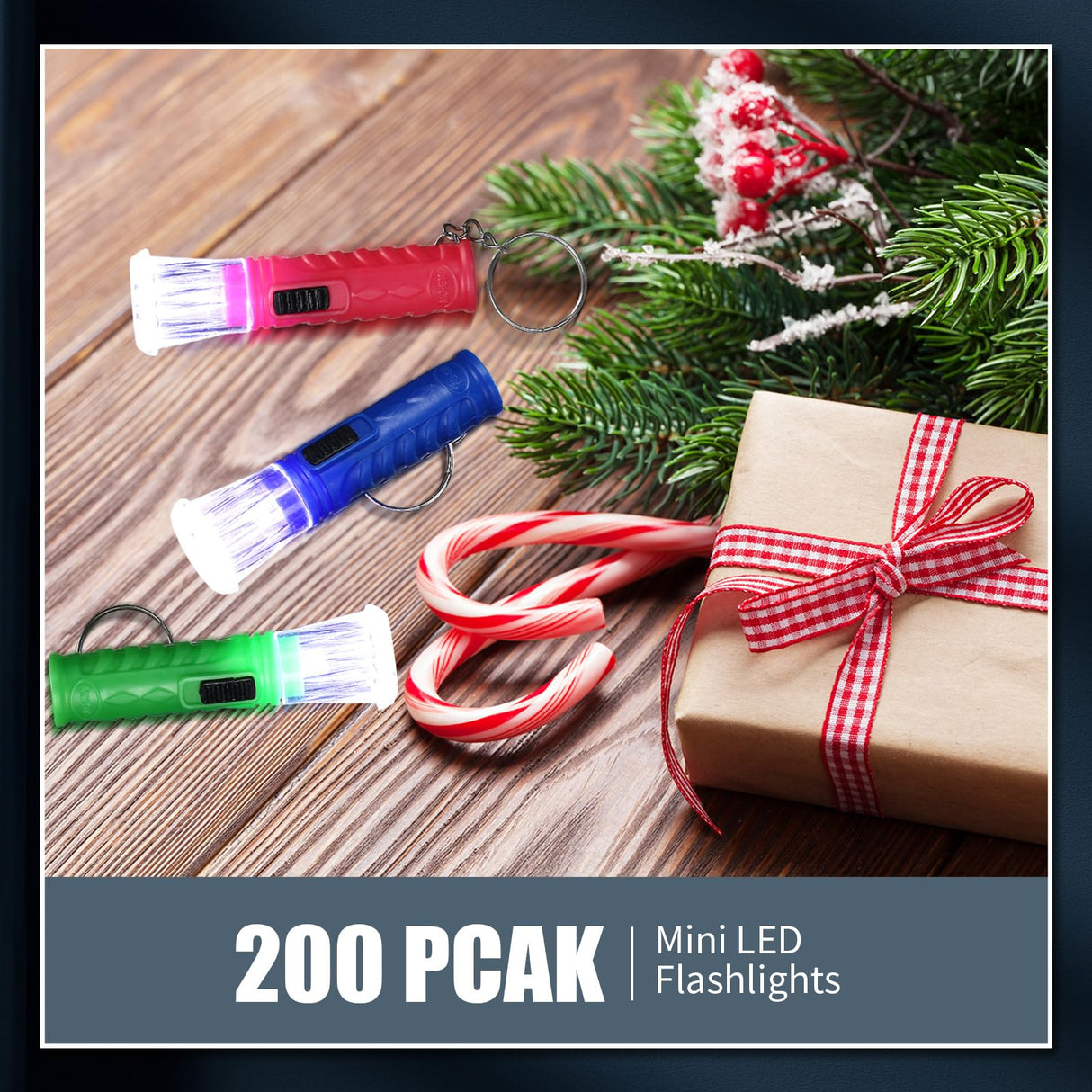 Jexine 100 Pcs Mini Flashlight Keychain Bulk Assorted Colors Torch Keyring Flashlights LED Small Keychain Light Hiking Camping Christmas Party Favors(Bright)