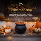 Union Products Black 16 Inch Spooky Witch Cauldron for Indoor and Outdoor Halloween Decoration and Trick or Treat Candy Container, Black