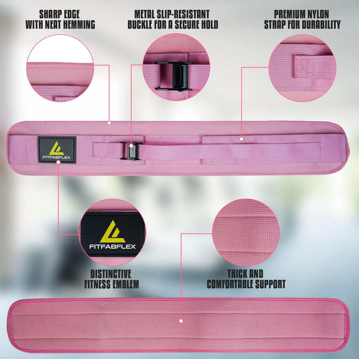 FITFABFLEX Exercise Hip Thrust Belt for Weights, Glute Workout Equipment, Adjustable Hip Thrust Belt for Dumbbells, Glute Trainer for Home Workouts with Extra Padding, Booty Builder