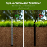50 Sets Landscape Fabric Stakes with Gaskets 8 Inch Galvanized Spiral Turf Nails for Artificial Grass Garden Landscaping Staples Spikes for Weed Barrier Lawn Edging Tents