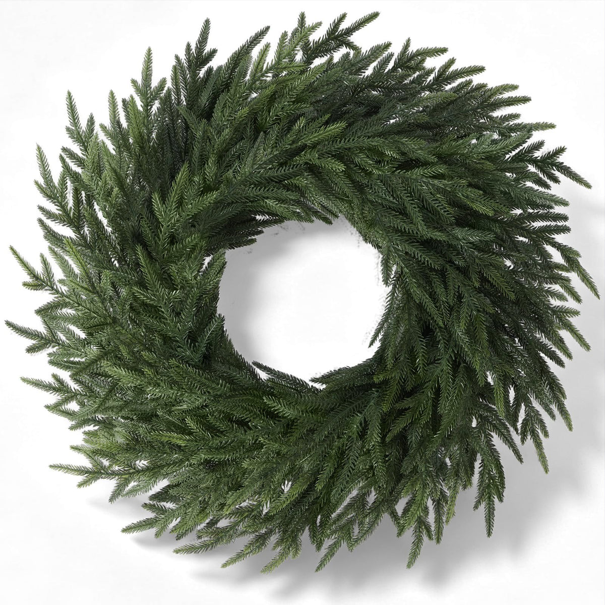 26" Christmas Norfolk Pine Wreath for Front Door (1, Wreath)