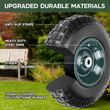 Taifa 1 PC 13 Inch 4.00-6 with 5/8'' & 3/4'' Bearings Rubber Solid Flat Free Replacement Tires and Wheels, Air Less Wheel for Wheelbarrow/Wagon/Hand Truck/Trolley/Garden Scooter etc.