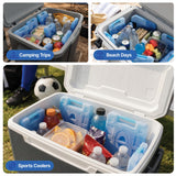 Sport Temp Reusable X-Large Ice Pack (8 Pack) Long Lasting - Perfect for Keeping Food Or Beverages Cold, Coolers, Camping, Beach Coolers, Hiking & More, Clear Blue