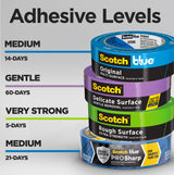 ScotchBlue Original Multi-Surface Painters Tape, 2 Inch Wide (1.88 In. x 60 Yds), 6 Rolls Blue Paint Tape Protects Surfaces & Removes Easily, Masking Tape for Indoor and Outdoor Use (2090-48TP6)