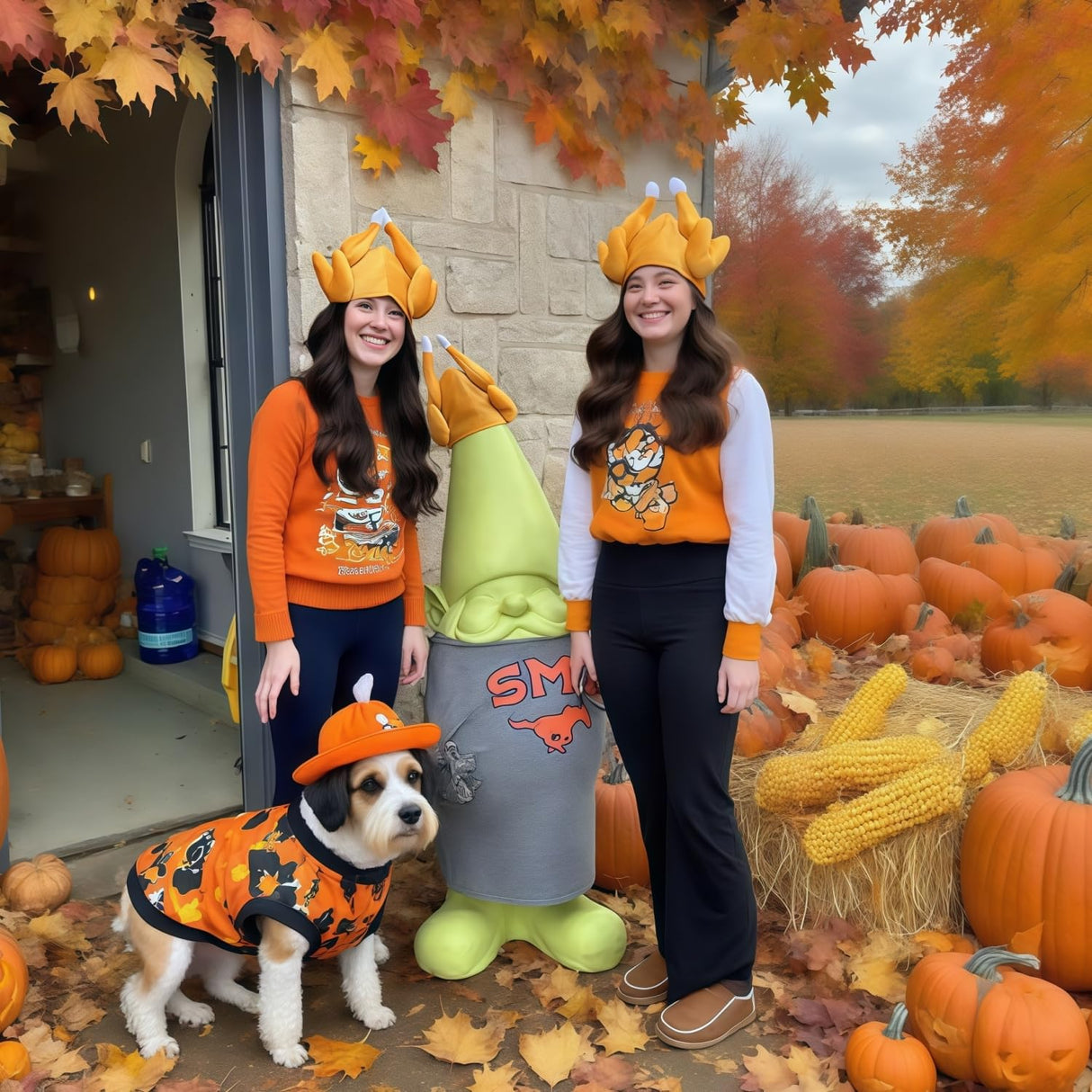 yosager 3 Pack Men's Roasted Turkey Hat, Thanksgiving Halloween Turkey Costume Funny Hat for Christmas Holiday Party Favors Party Supplies