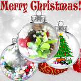3.15 inch Clear Plastic Ornament Balls, Christmas Balls, DIY Fillable Ornaments, Clear Ornaments for Crafts Fillable - 12 PCS