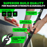 Rhino USA Retractable Ratchet Straps (2-Pack) - 1 Inch x 10 Feet (1,209lb Break Strength) - Auto Self Retracting Tie Down Straps for Truck, Cargo Trailer, Motorcycle, ATV, UTV - Black