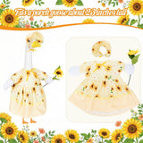 Porch Goose Summer Outfit for 23 Inch Statue, Sunflower Porch Goose Outfit