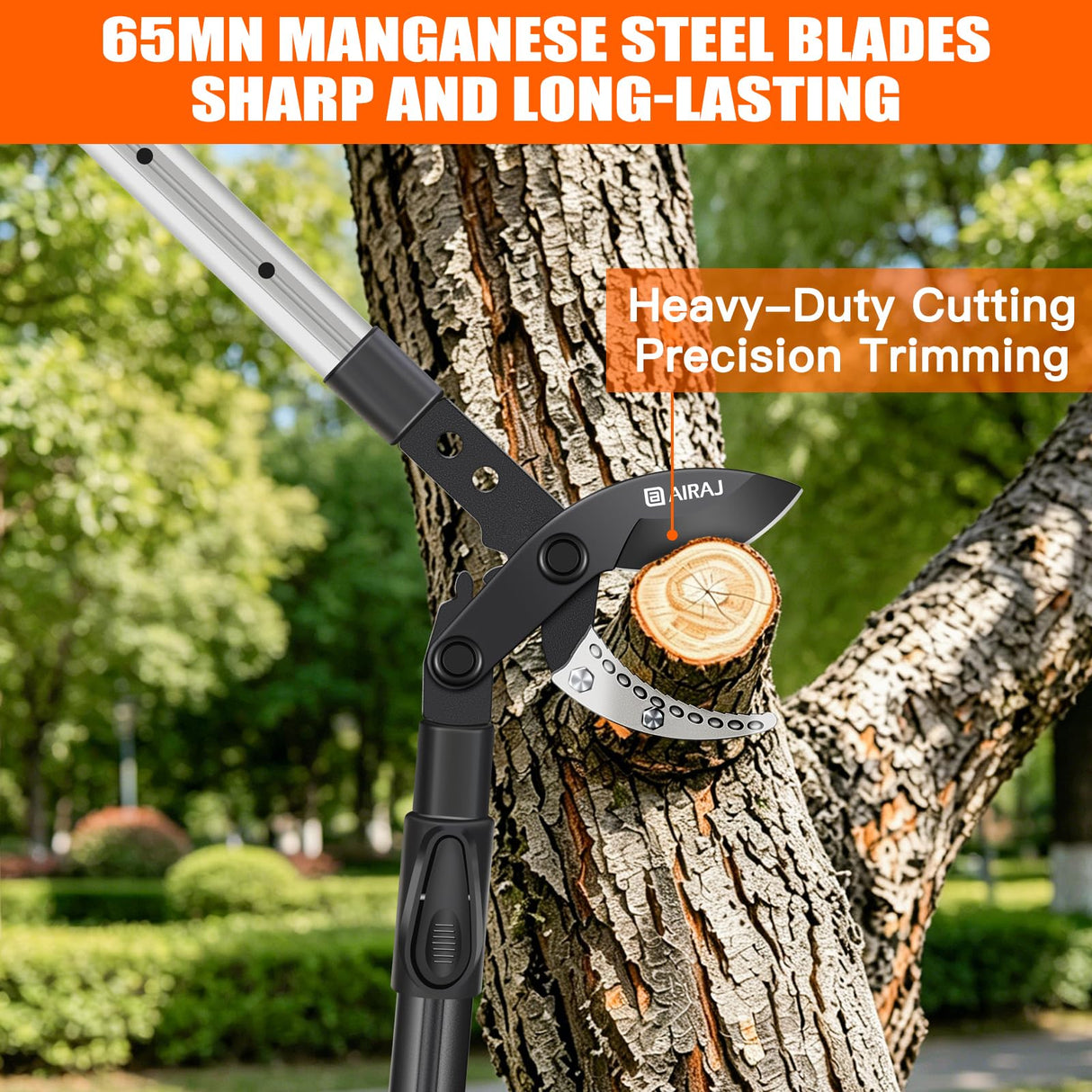 AIRAJ 26-39'' Extendable Anvil Loppers,Heavy Duty Branch Cutter up to 2.75'' Cut Capacity, Tree Trimmer with Compound Action,Tree Prune with Spare Blade,Pruning Shear for Gardening