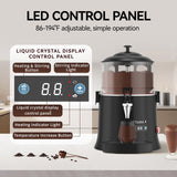 Vtsmax 5L/1.3Gal Commercial Hot Chocolate Machine Hot Drink Dispenser, 86-194°F Intelligent Temperature Control Hot Beverage Maker for Chocolate, Cocoa, Milk, Coffee, Juice, Black
