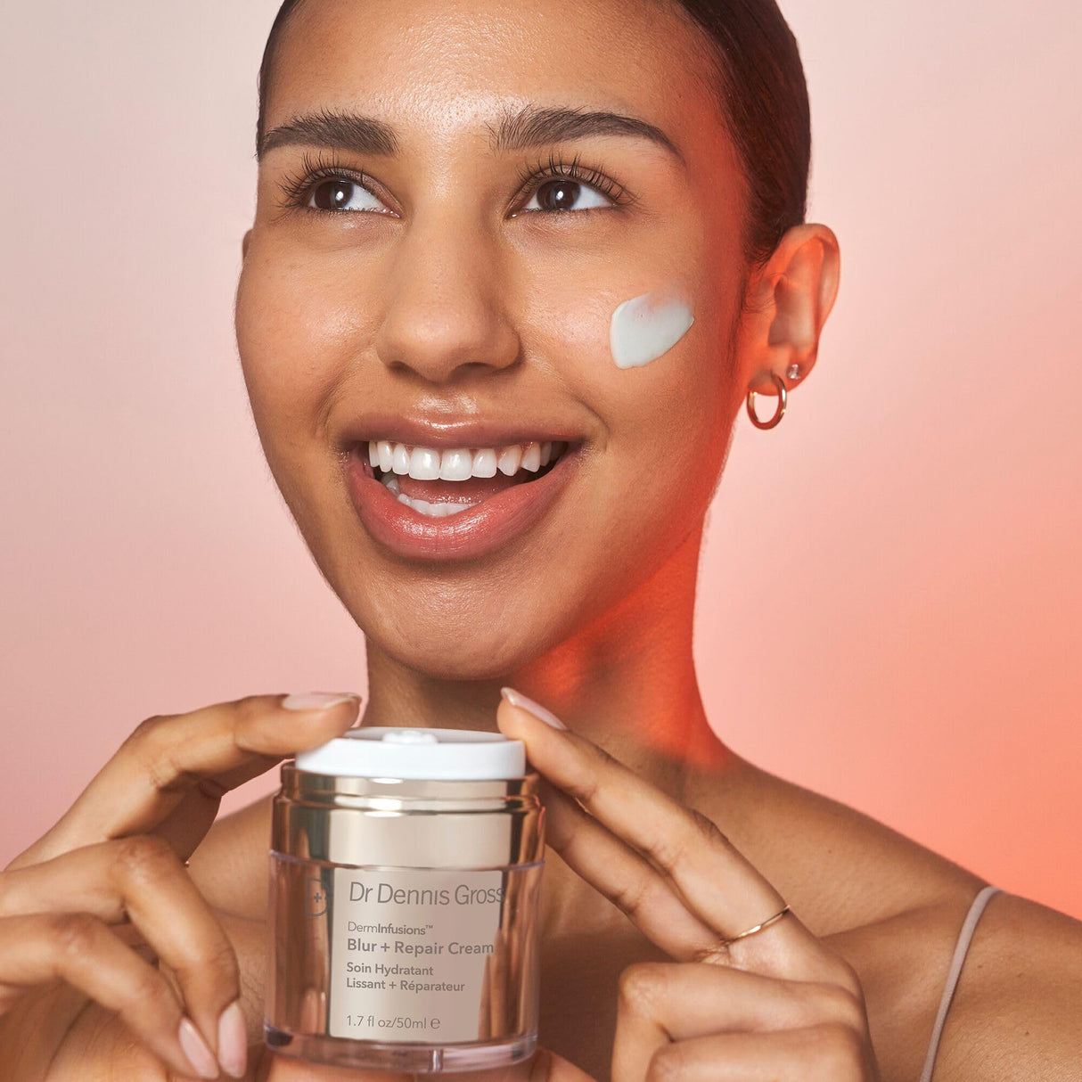 Dr Dennis Gross DermInfusions Blur + Repair Cream, Instantly Blurs Fine Lines, Smooths Skin with Satin-Matte Finish, Visibly Plumps & Firms, Reduces Redness, and Improves Skin Elasticity, 1.7 Fl Oz