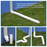 plusgutter 11.5ft Long Gutter Downspout Extensions Flexible, 4" Diameter Drain Downspout Extender, Down Spout Drain Extender for Rainwater Drainage, Extendable from 2.6ft to 11.5ft(White)