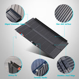 WHALEMOTOR Black Portable Wheelchair Ramp, 4FT No-sew Non-Slip Aluminum Wheelchair Ramp, Folding Portable Wheelchair Ramps for Home, Weight Capacity Up to 600 LBS