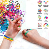 YITOHOP 15000+ Rubber Loom Bands, Mega Rubber Bands Bracelet Kit,Loom Bracelet Making Kit with 3 Layer Container,30 Colors,380 Beads,30 Charms,Clips, Hooks Tools for DIY Art Christmas Holiday Gift