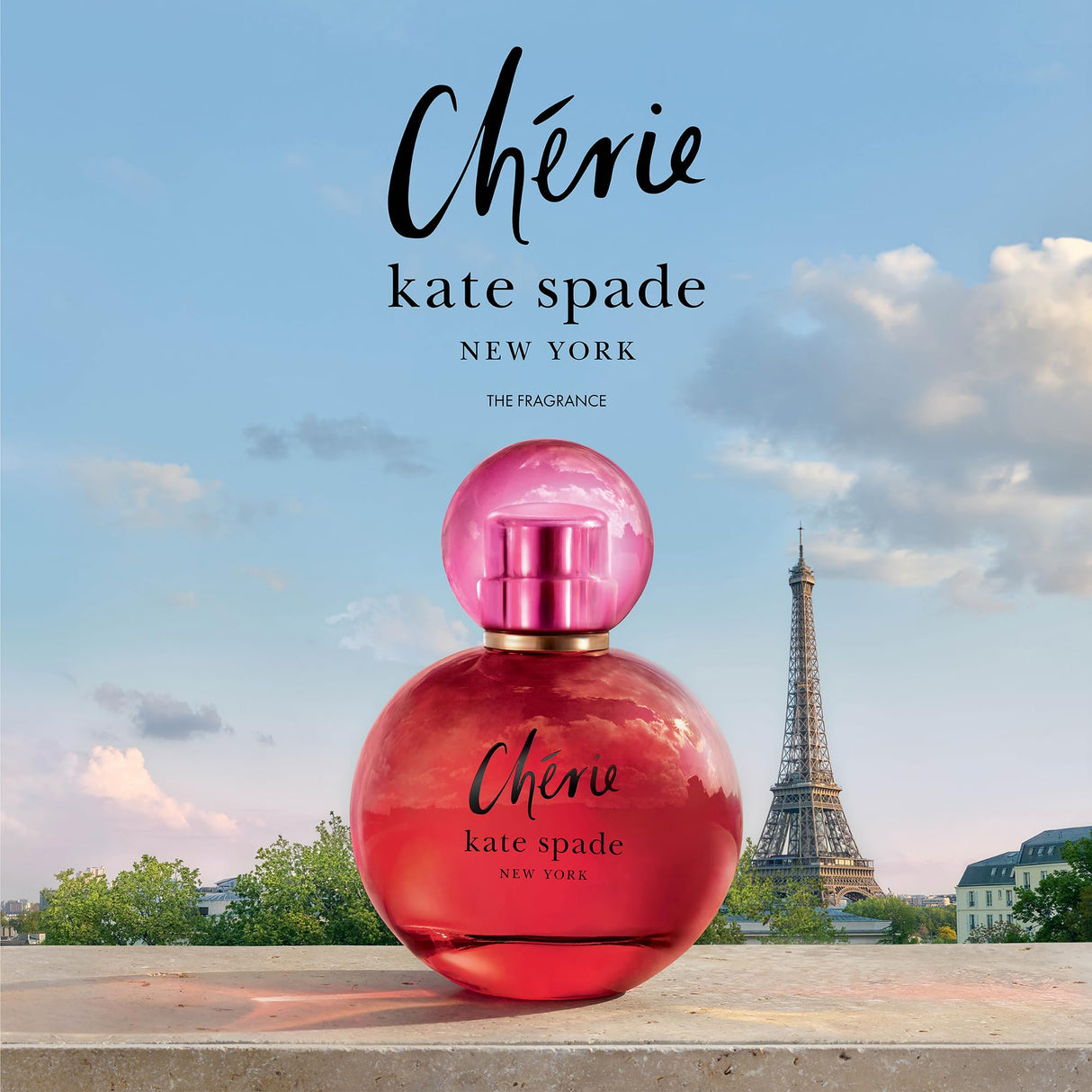kate spade new york - Cherie Eau De Parfum - Women's Perfume - Sweet & Musky - With notes of Raspberry, Sweet Pea & Jasmine - 1.3 Fl Oz