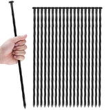 POSEOFFR 16 Inch Spiral Landscape Stakes, 12 Pack Heavy Duty Metal Ground Anchor Spikes for Paver Edging, Weed Barrier, Camping Tent