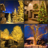 YULETIME 200 Count Warm White LED Christmas Lights, 66 Feet Green Wire UL Certified Commercial Grade Holiday String Light Set (Warm White)