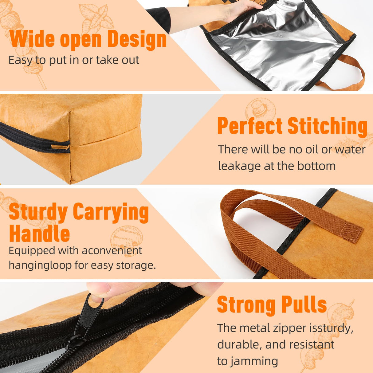 21in BBQ Blanket for Resting Meat- Smoking Meat Insulated Bag for Brisket/Beef/Pork Shoulder/Turkey- Christmas Stocking Stuffers Birthday Anniversary Retirement Smoker Accessories Gift for Men Him Dad